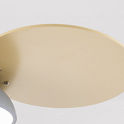 Macaron Colorful Round Ceiling Fan With LED Light For Children's Room