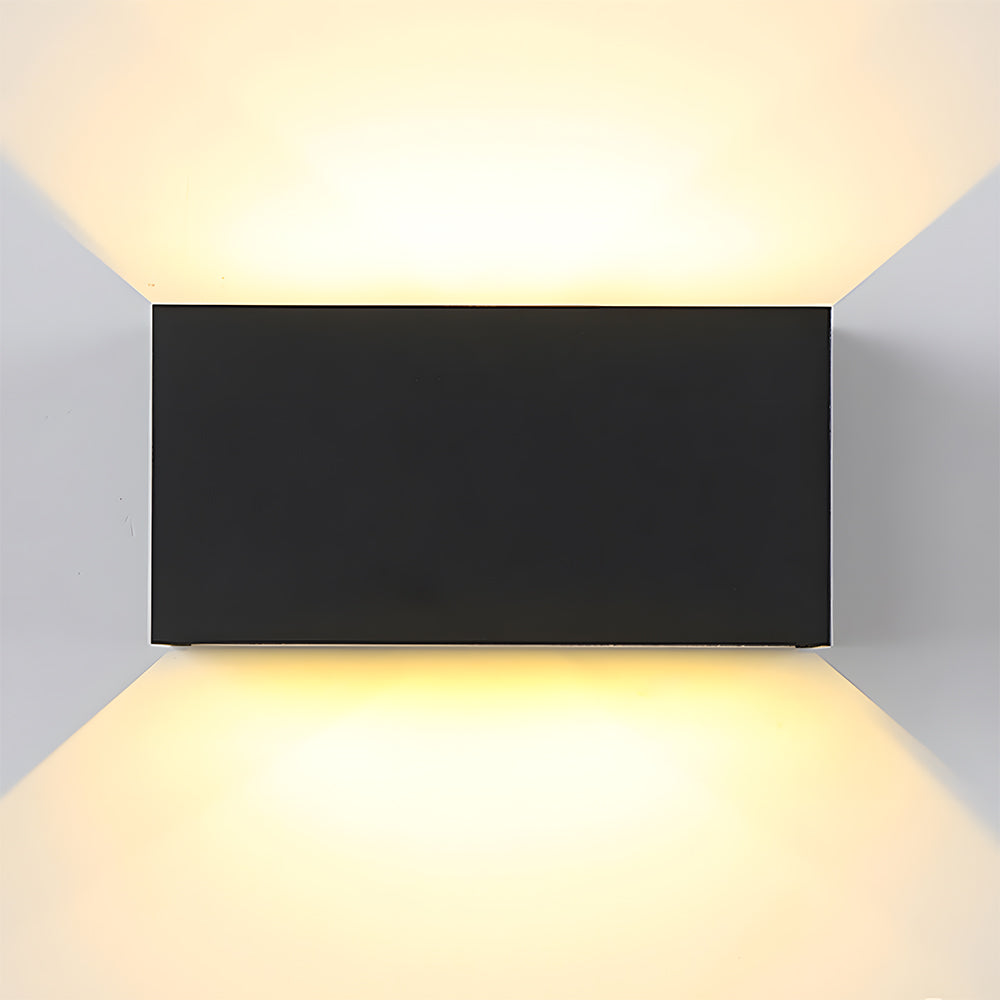 LED Rectangle Black Outdoor Wall Lamp IP65