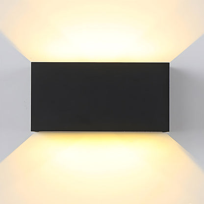 LED Rectangle Black Outdoor Wall Lamp IP65