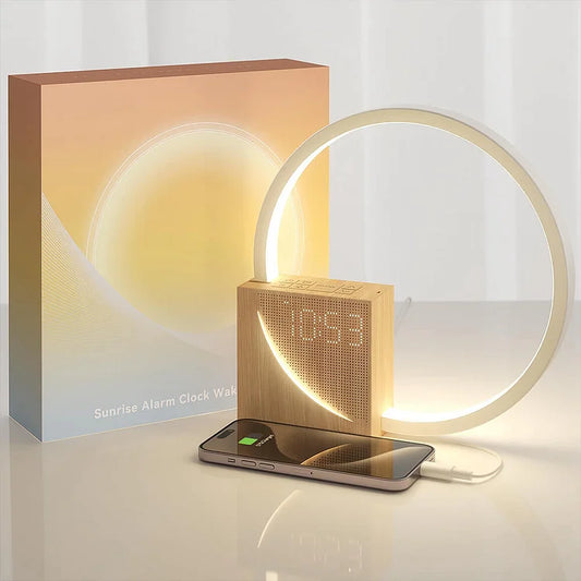 LumiTouch Stylish Night Lamp with Touch Control Alarm Clock