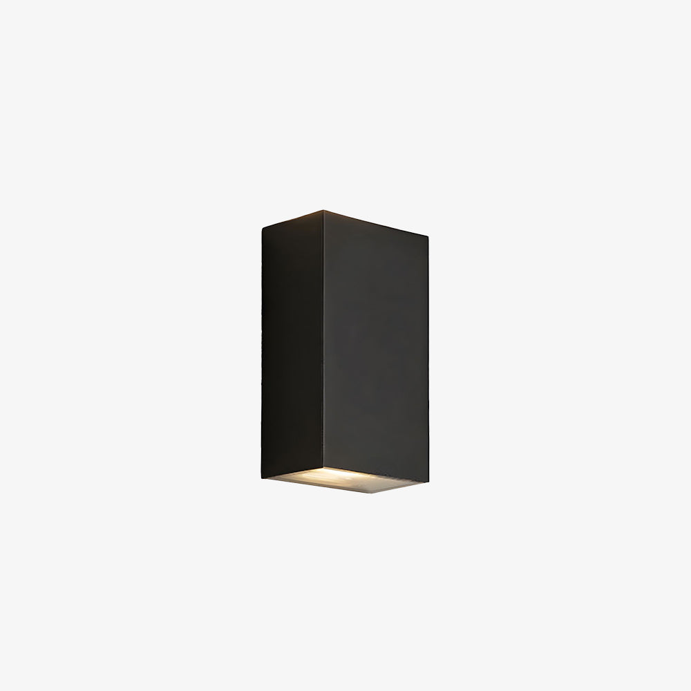 LED Rectangle Black Outdoor Wall Lamp IP65
