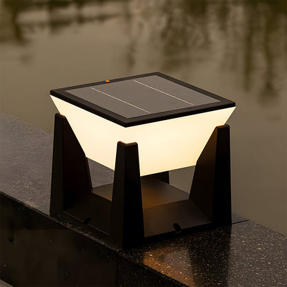 Einfache Solarenergie Schwarze Außen-LED-Wand-/Bodenleuchten