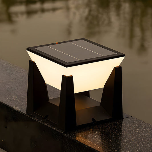Simple  Solar Power Black Outdoor LED Wall/Floor Lights