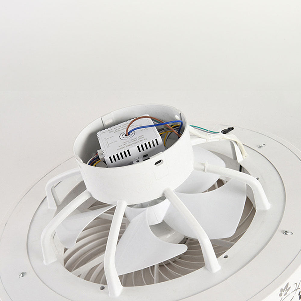 Modern Minimalism Round Wood Ceiling Fans With LED Lights