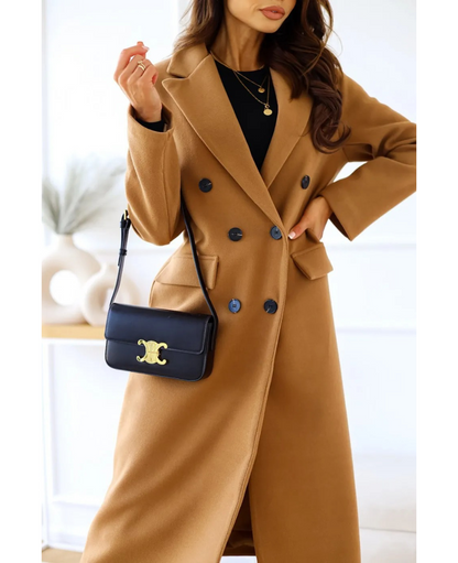 Lange Elegante Getailleerde Trenchcoat voor Dames | Perfect voor Herfst en Winter