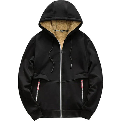 Heren Hoodie met Rits – Fleece Binnenvoering