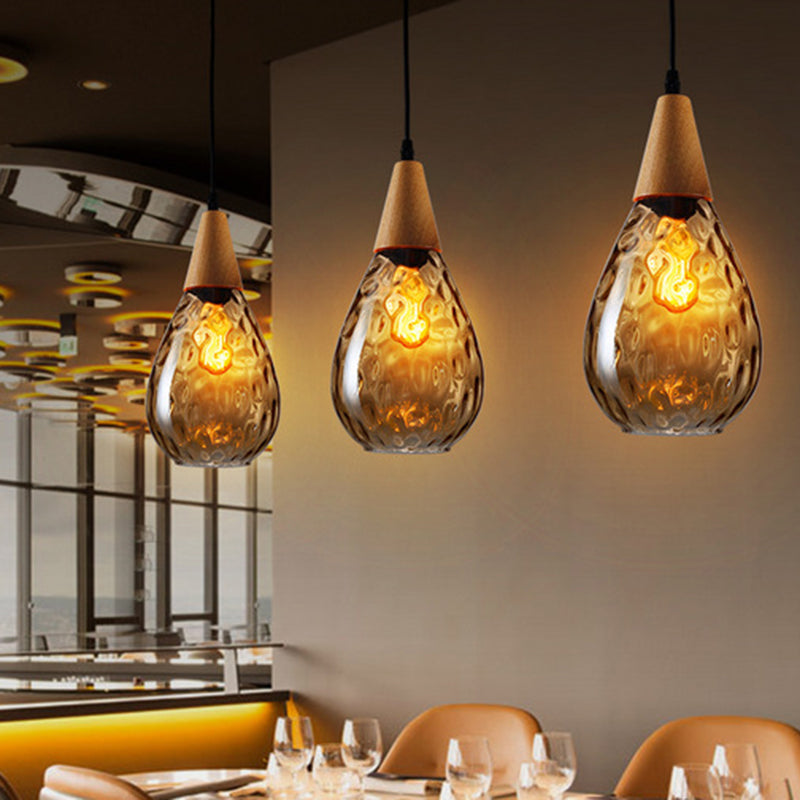 Stylish Teardrop Glass Hanging Pendant Light