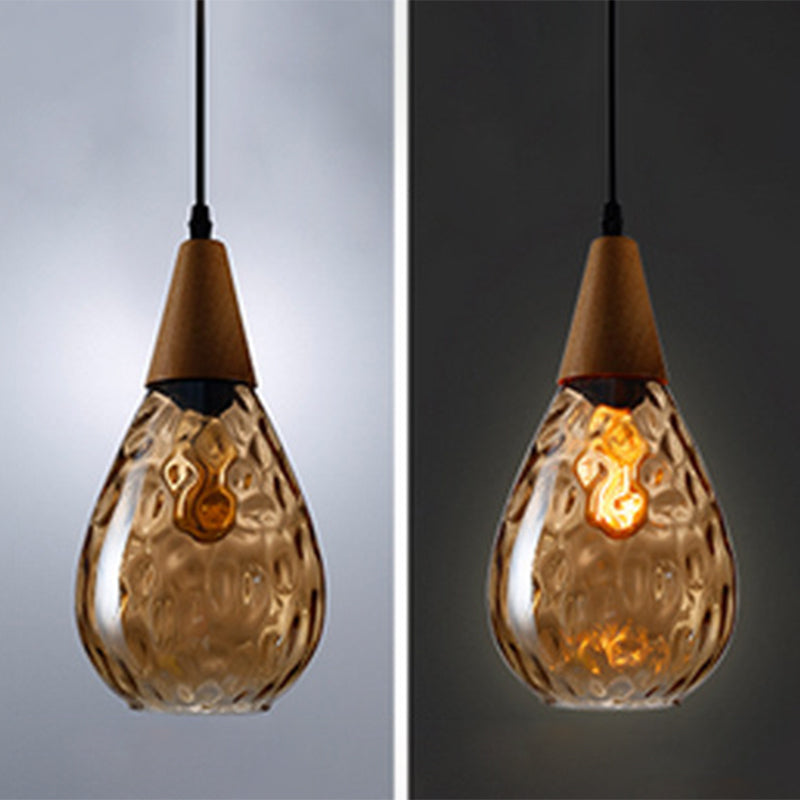 Stylish Teardrop Glass Hanging Pendant Light