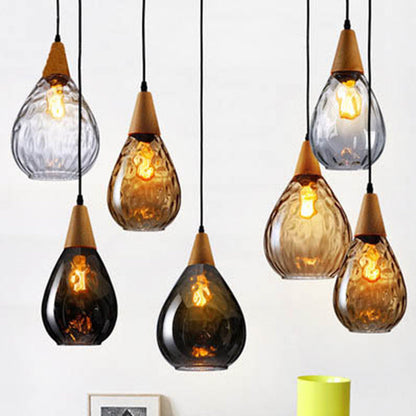 Stylish Teardrop Glass Hanging Pendant Light