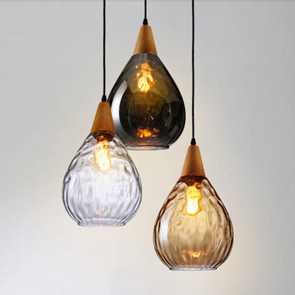 Stylish Teardrop Glass Hanging Pendant Light