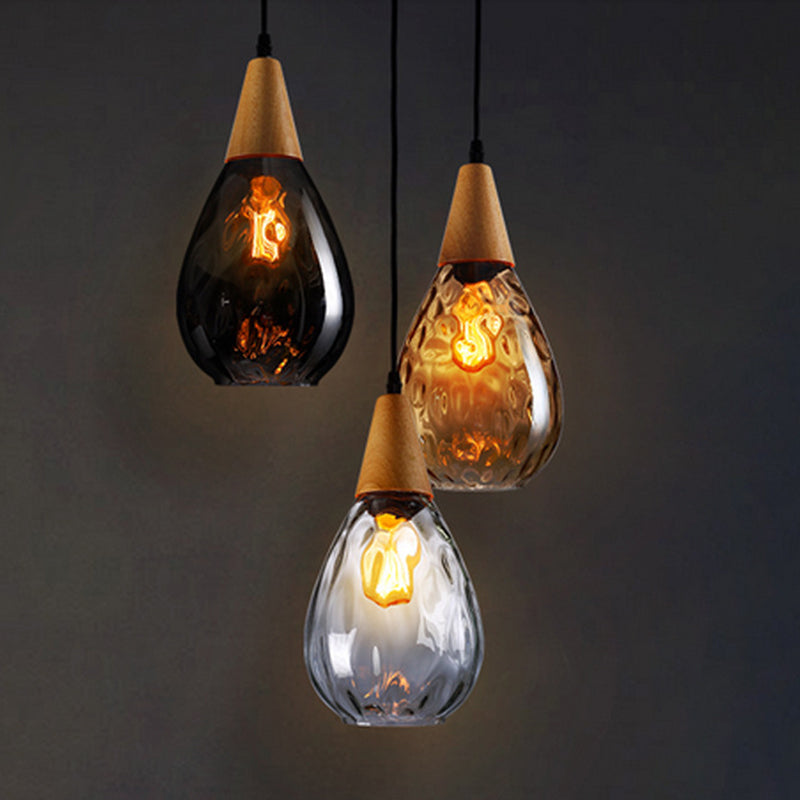 Stylish Teardrop Glass Hanging Pendant Light