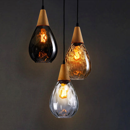 Stylish Teardrop Glass Hanging Pendant Light