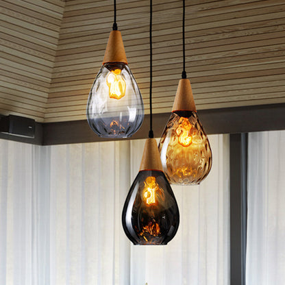 Stylish Teardrop Glass Hanging Pendant Light