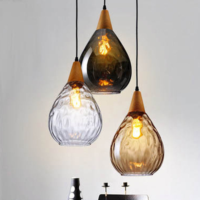 Stylish Teardrop Glass Hanging Pendant Light