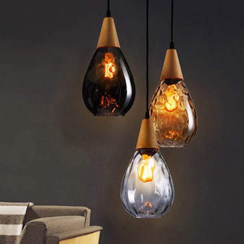 Stylish Teardrop Glass Hanging Pendant Light
