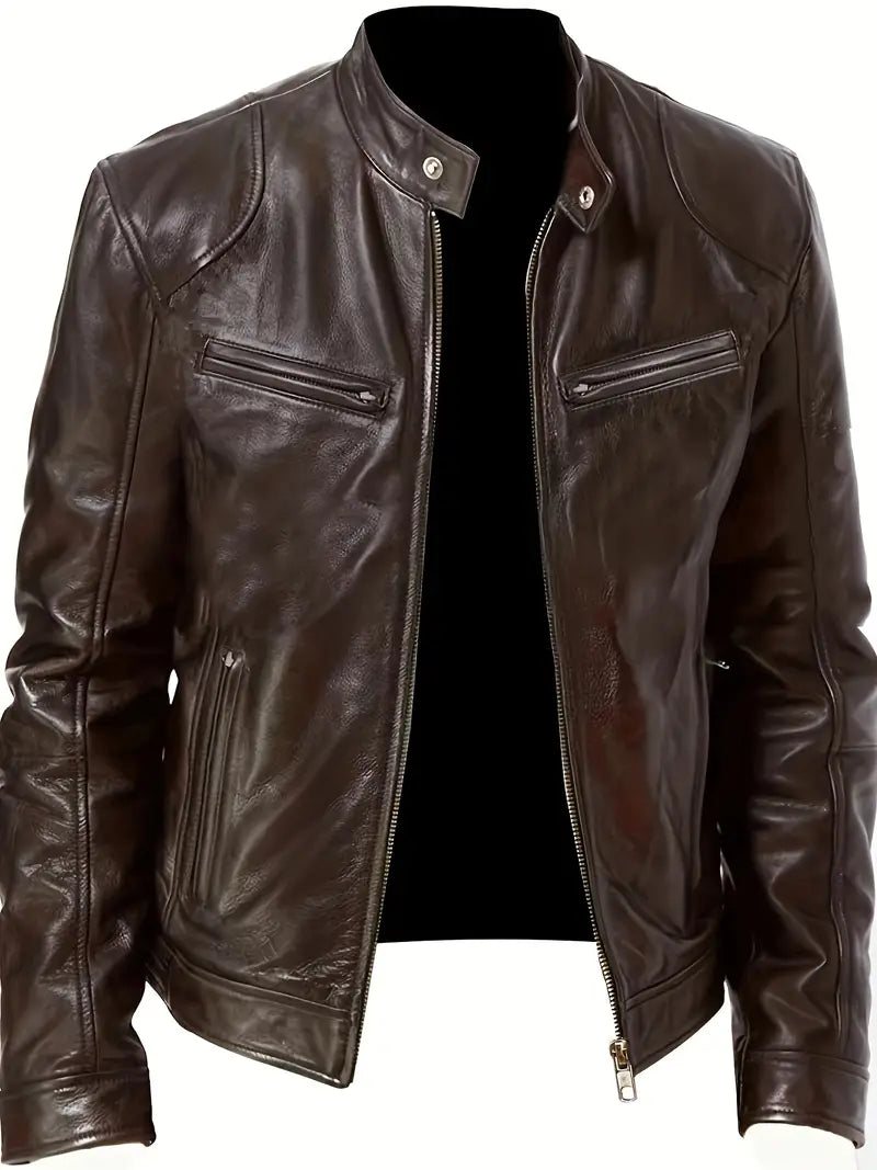 Heren Leren Jas - Tijdloze Stijl met Moderne Touch