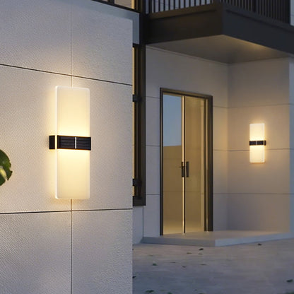 Zonne-energie Waterdichte LED Buitenwandlamp – Modern & Energiezuinig