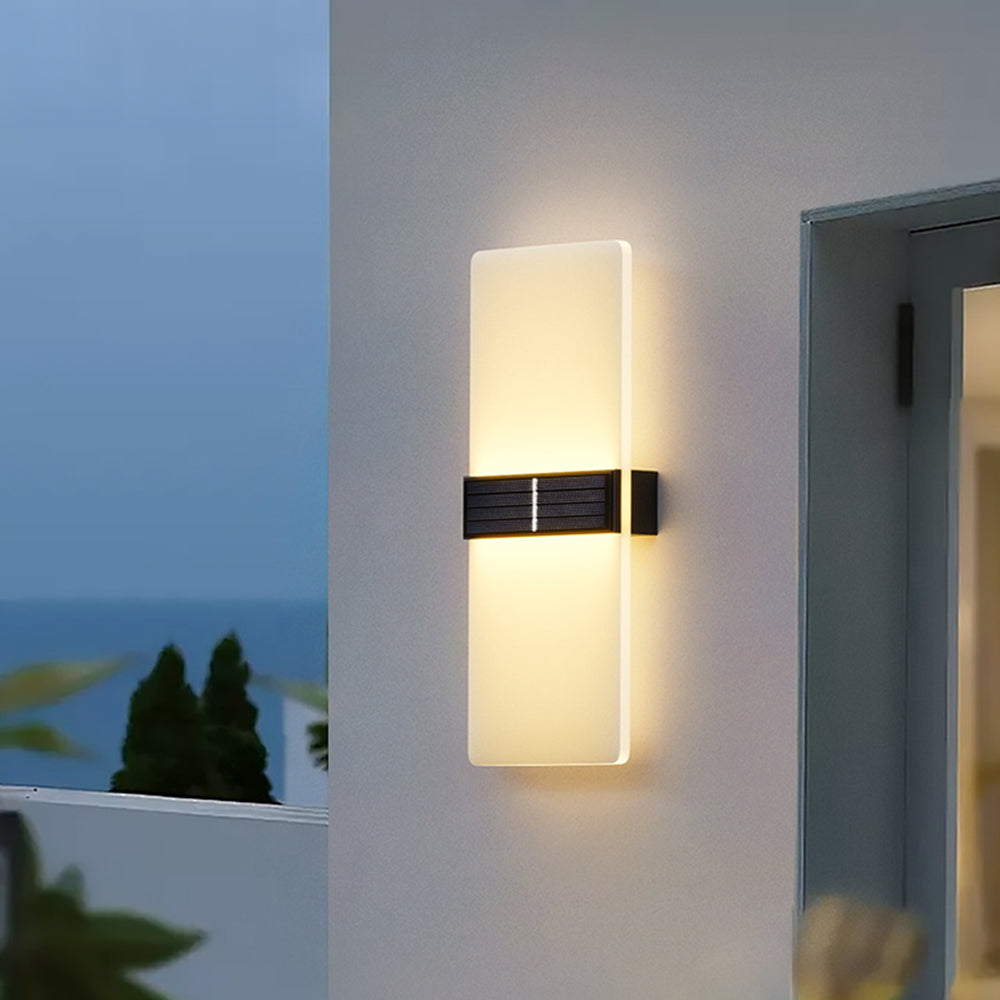 Zonne-energie Waterdichte LED Buitenwandlamp – Modern & Energiezuinig