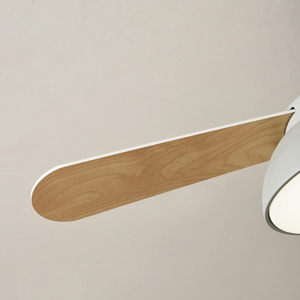 Nordic Modern Simple Flush Ceiling Fan With LED Lighting