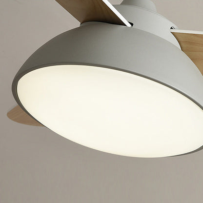 Nordic Modern Simple Flush Ceiling Fan With LED Lighting
