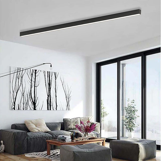 Moderne Minimalistische LED Plafondlamp – Langwerpig Design voor Woonkamer en Slaapkamer