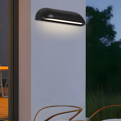 Nordische einfache schwarze LED-Außenwandleuchte
