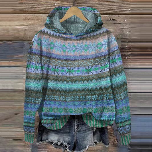 Gebreid Vest met Print voor Dames – Comfortabel & Trendy