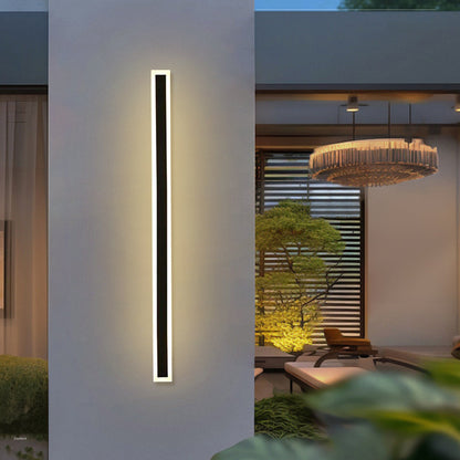 IP65 Moderne Minimalistische Buitenlamp – Zwarte LED Wandlamp in Acryl voor Tuin, Gevel of Padverlichting
