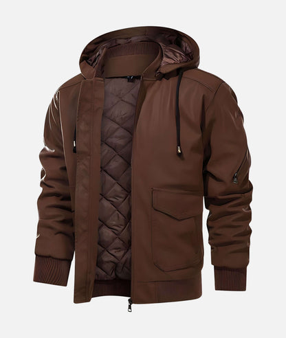 Heren Winterjas met Stijlvolle Afwerking en Warme Voering