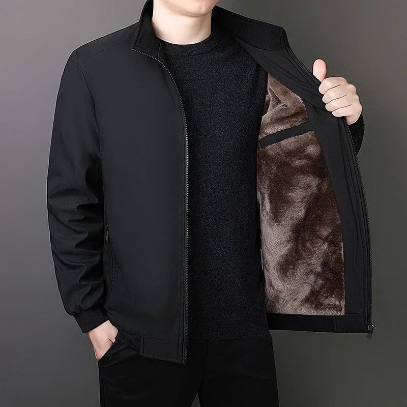 Herren Winterjacke mit Stehkragen - Warm und Stilvoll
