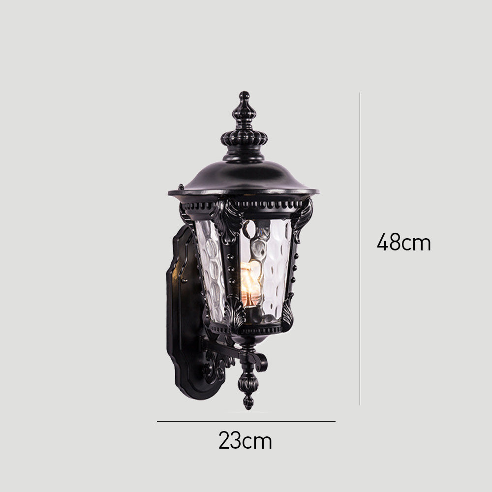 Vintage Wandlamp voor Buiten – Aluminium & Glas – Klassiek Ontwerp – E27 Fitting – Voor Tuin, Gevel of Veranda