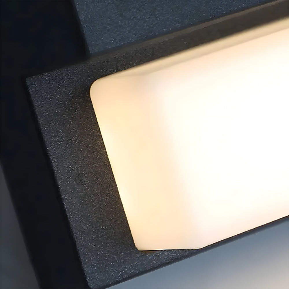 Solar Linear Black LED Outdoor Wall Light