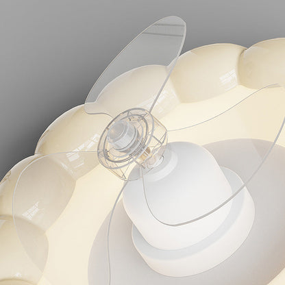 Macaron Simple Bedroom Ceiling Fan With Light
