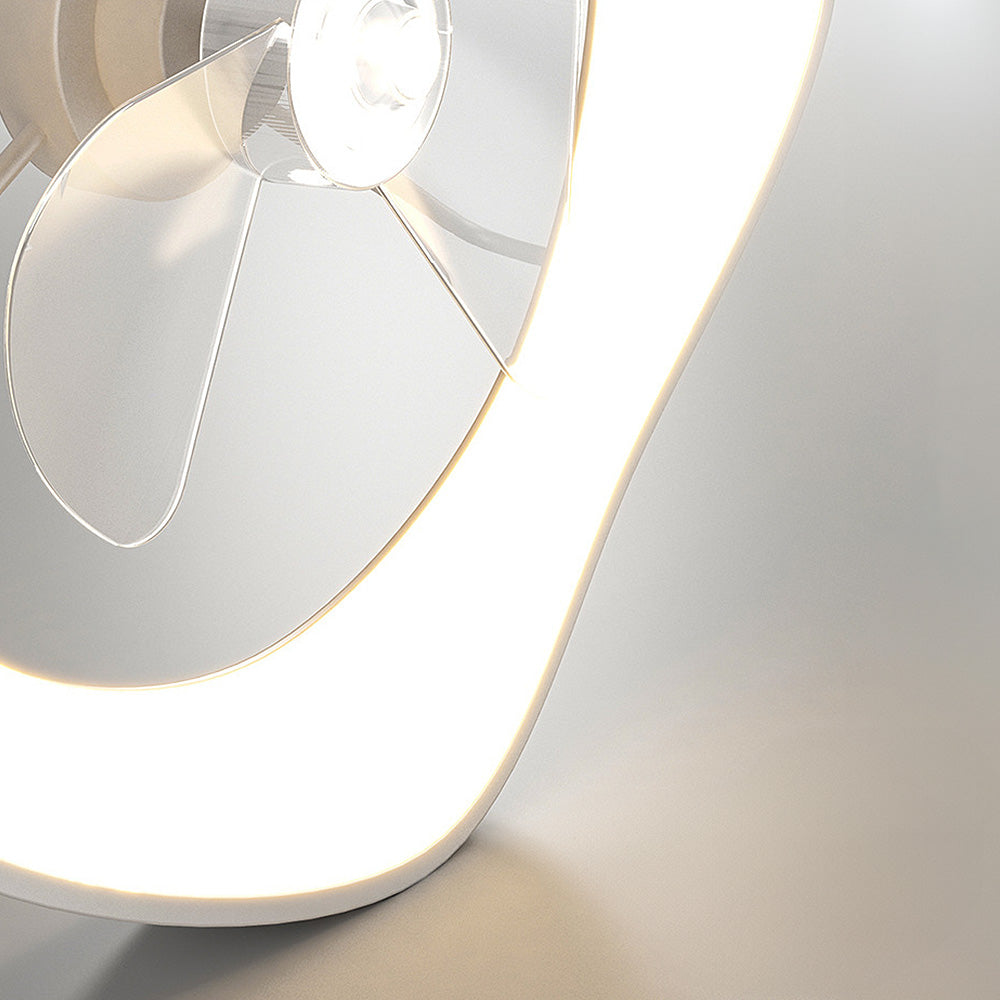 Minimalismus Eisen Weiß Deckenventilator mit Licht