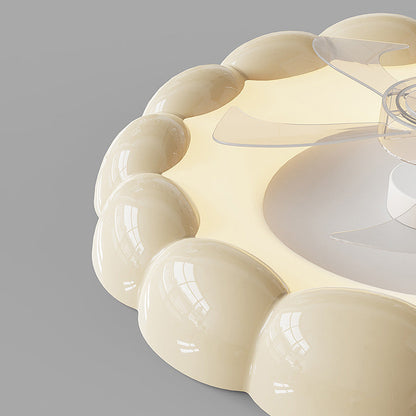 Macaron Simple Bedroom Ceiling Fan With Light