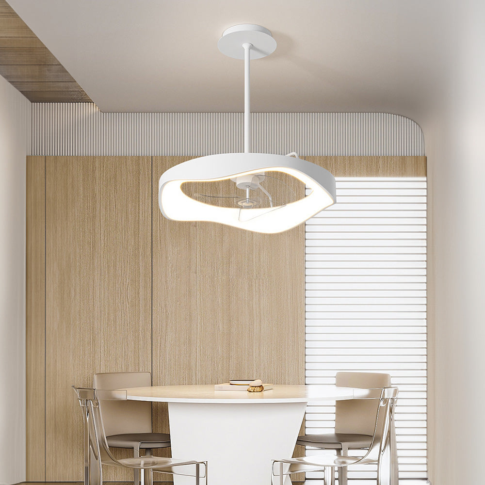 Minimalismus Eisen Weiß Deckenventilator mit Licht