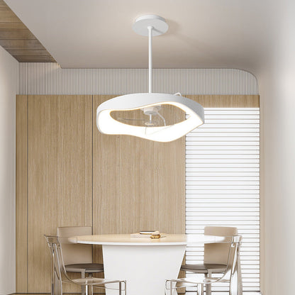 Minimalismus Eisen Weiß Deckenventilator mit Licht