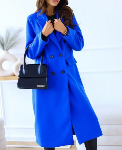 Lange Elegante Getailleerde Trenchcoat voor Dames | Perfect voor Herfst en Winter