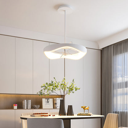 Minimalismus Eisen Weiß Deckenventilator mit Licht