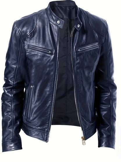 Heren Leren Jas - Tijdloze Stijl met Moderne Touch