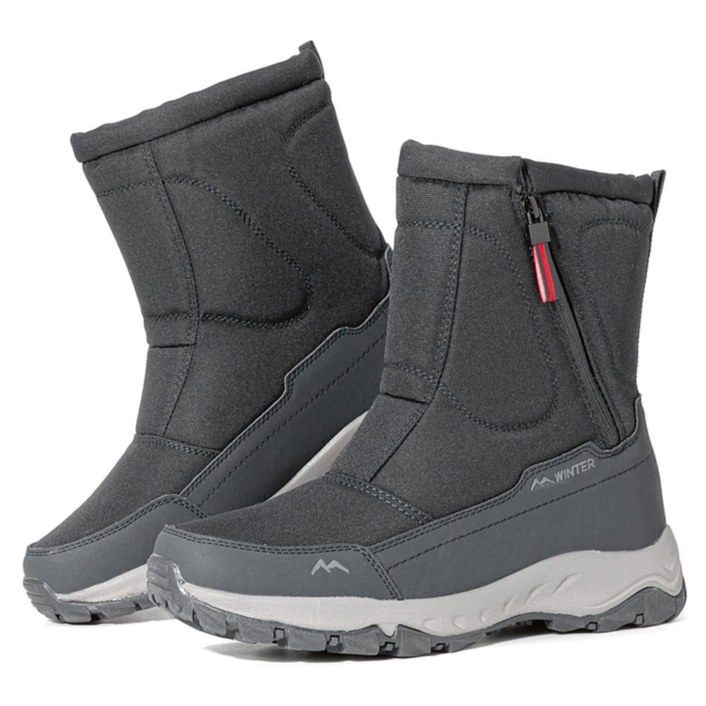 Dames Winter Laarzen met Zijrits - Waterdichte, Antislip, Duurzame Sneeuwlaarzen met Warme Voering