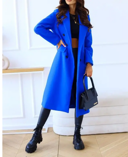 Lange Elegante Getailleerde Trenchcoat voor Dames | Perfect voor Herfst en Winter