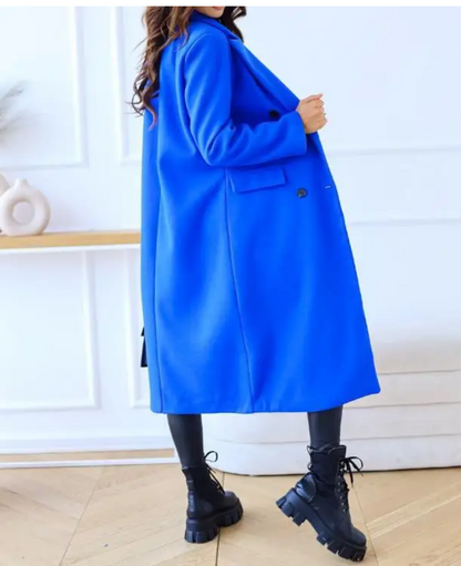 Lange Elegante Getailleerde Trenchcoat voor Dames | Perfect voor Herfst en Winter