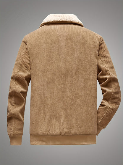 Dicke Winterjacke mit Reverskragen für Herren – Warm & Stilvoll für Kalte Tage