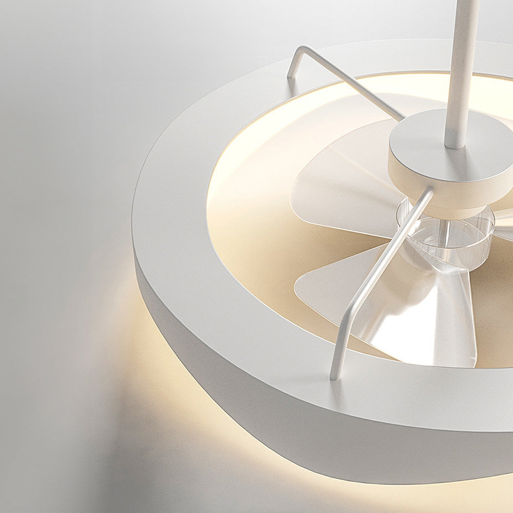 Minimalismus Eisen Weiß Deckenventilator mit Licht