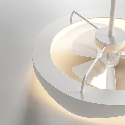Minimalismus Eisen Weiß Deckenventilator mit Licht
