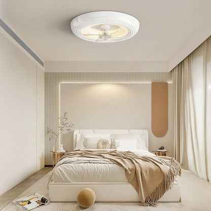 Macaron Simple Bedroom Ceiling Fan With Light