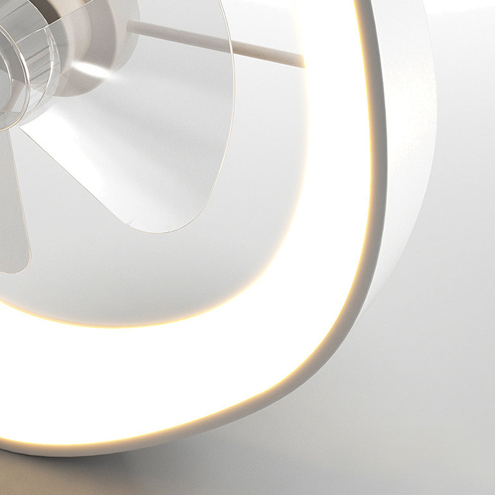 Minimalismus Eisen Weiß Deckenventilator mit Licht