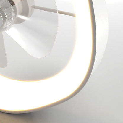 Minimalismus Eisen Weiß Deckenventilator mit Licht