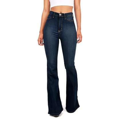 Hoge-taille flared damesjeans – Retrolook & comfort